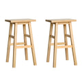 Artiss Bar Stools Kitchen Counter Stools Wooden Chairs Natural x2
