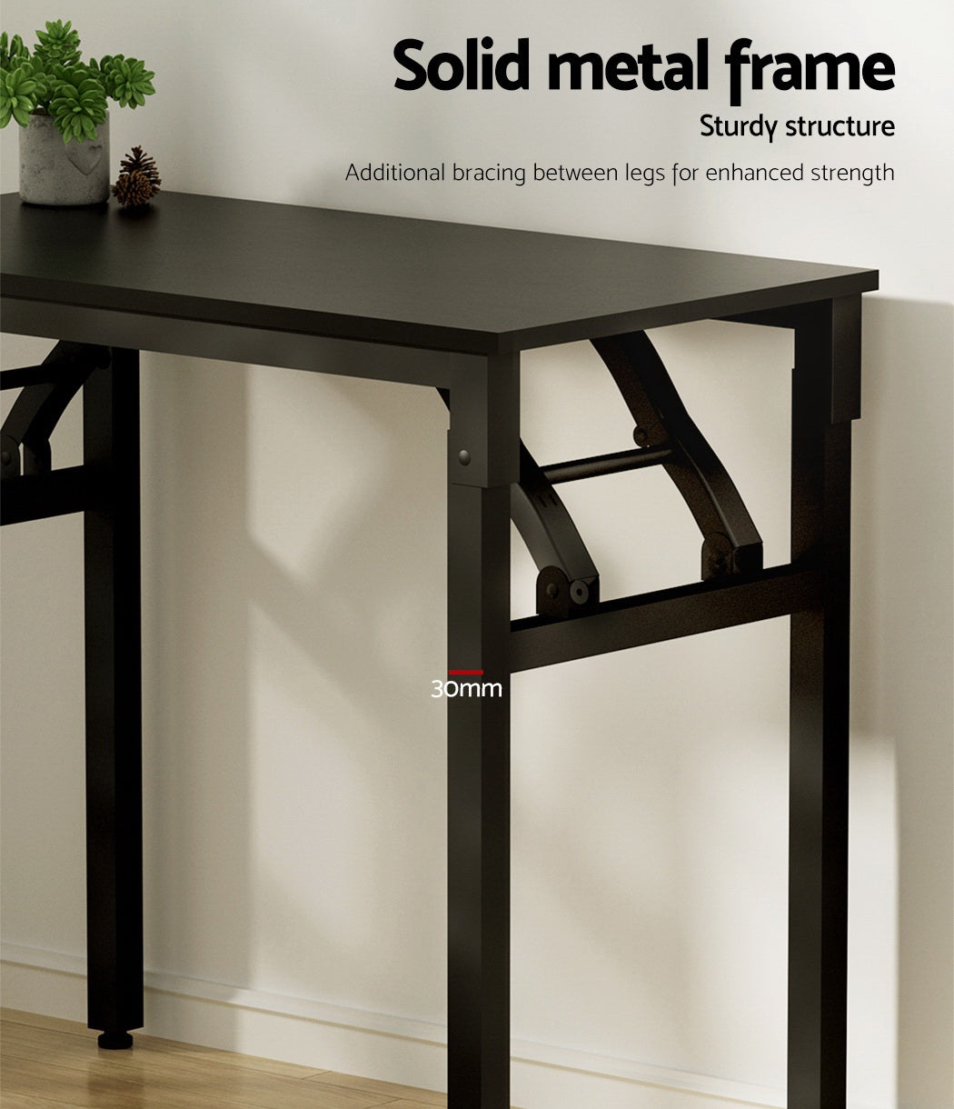 Artiss Computer Desk Foldable Black 80CM