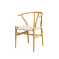 Artiss Wishbone Dining Chairs Rattan Seat Solid Wood Frame Cafe Lounge Chair